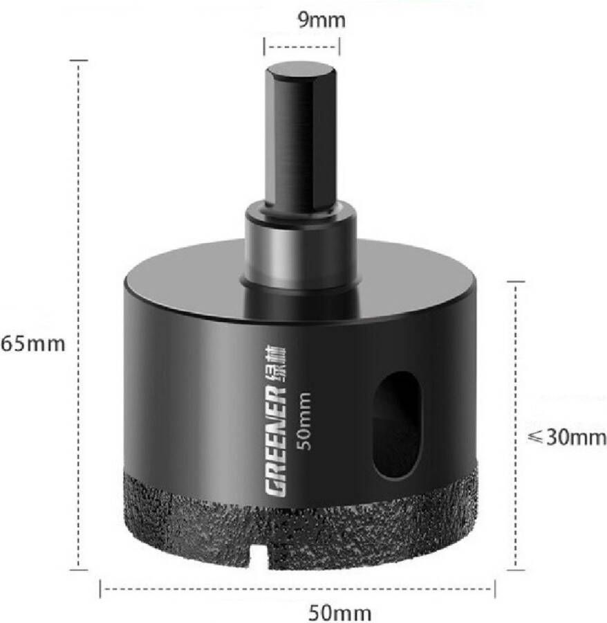 Greene R Tegelboor 50mm Nat en droog Gatenboor Boren Gatenzaag Kroonboor
