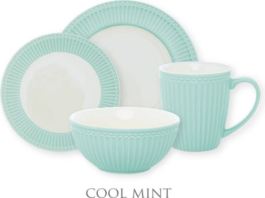 Greengate Alice Cool Mint Serviesset 4-delig 1 persoons