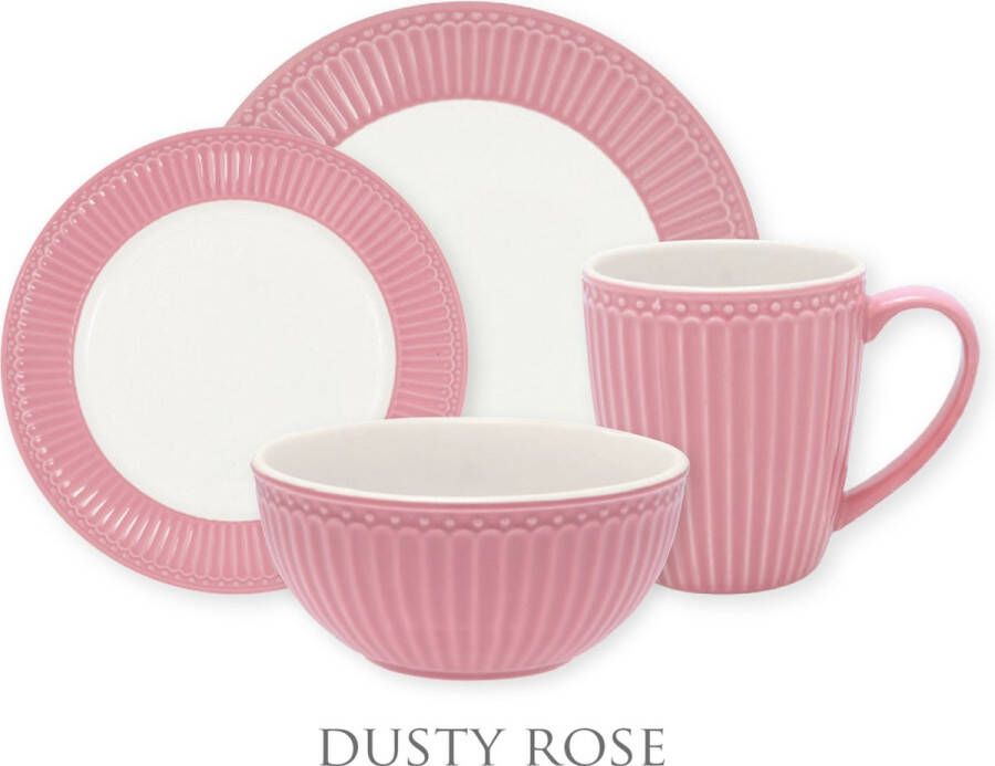 Greengate Alice Dusty Rose Serviesset 4-delig 1 persoons
