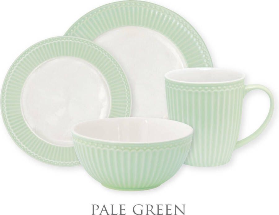 Greengate Alice Pale Green Serviesset 4-delig 1 persoons