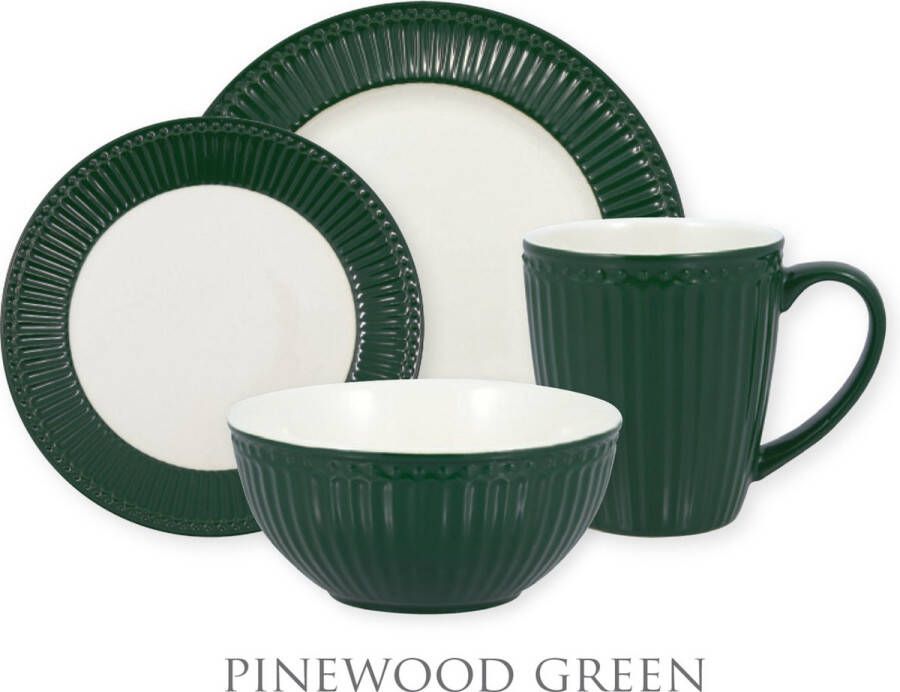 Greengate Alice Pinewood Green Serviesset 4-delig 1 persoons