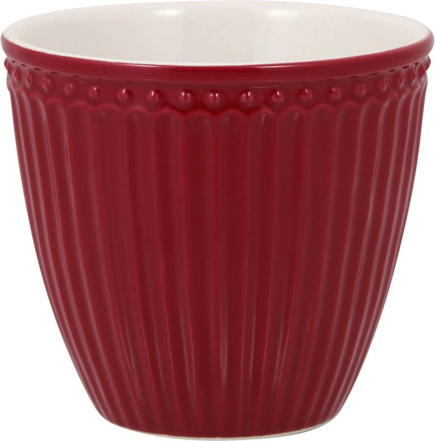 GreenGate Beker (Latte Cup) Alice claret red 300 ml Ø 10 cm