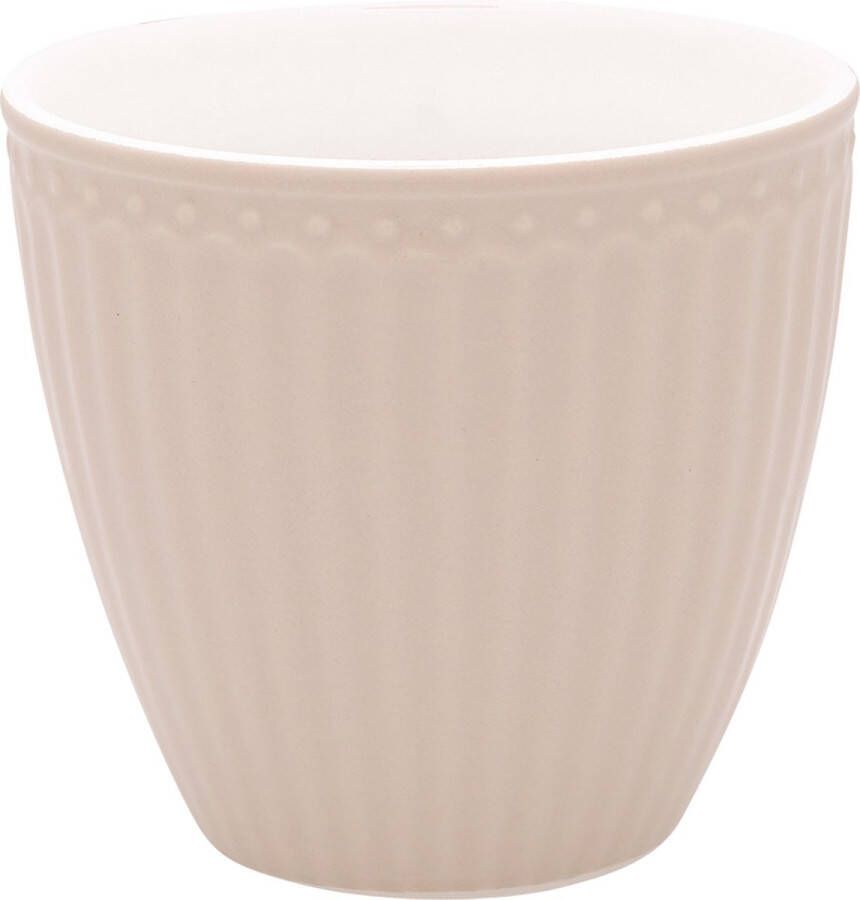 GreenGate Beker (Latte Cup) Alice creamy fudge 300ml Ø 10cm