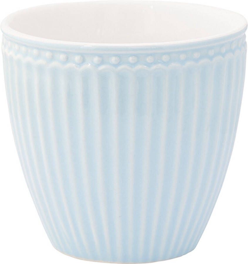 GreenGate beker (latte cup) Alice lichtblauw 300 ml Ø 10 cm