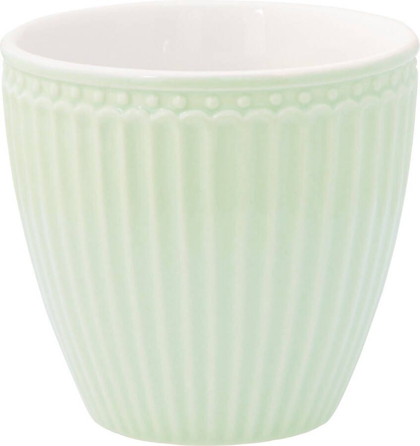 GreenGate beker (latte cup) Alice lichtgroen 300 ml Ø 10 cm