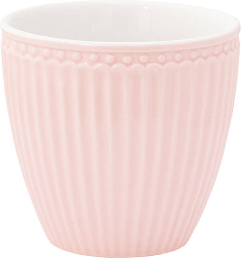 GreenGate beker (latte cup) Alice lichtroze 300 ml Ø 10 cm