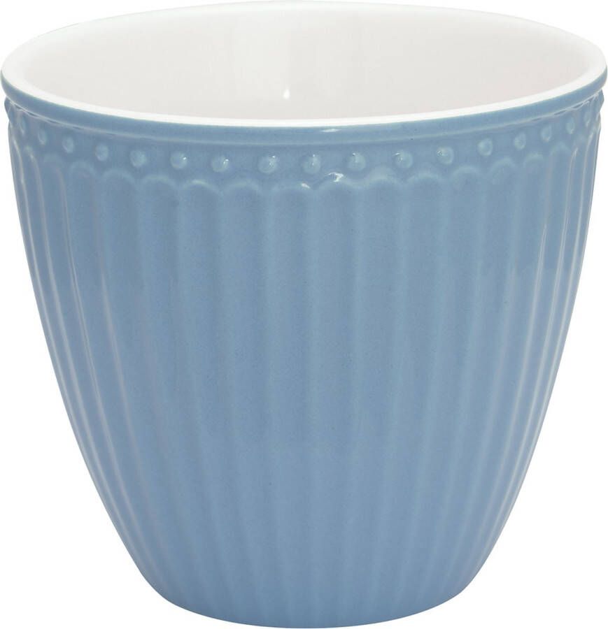 GreenGate beker (latte cup) Alice Nordic sky blauw 300 ml Ø 10 cm