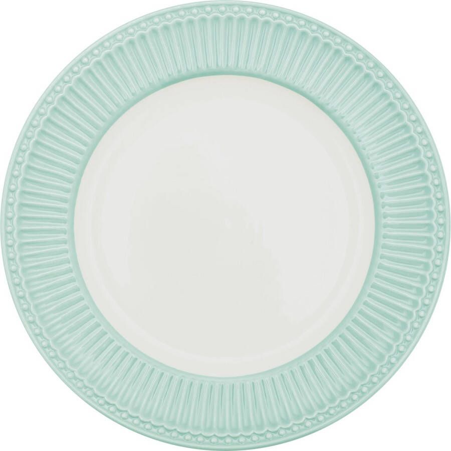 GreenGate Dinerbord Alice Cool mint (Ø26.5 cm)