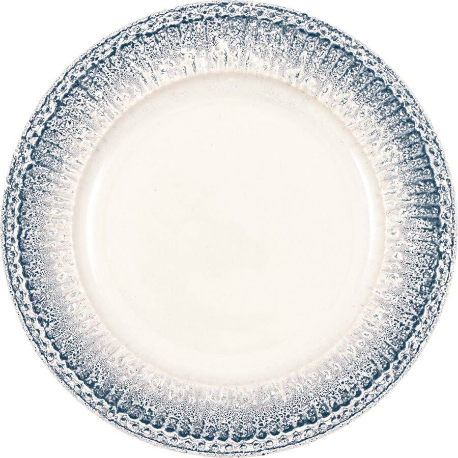 GreenGate Dinerbord Alice Ripple Blue Ø 26.5 cm