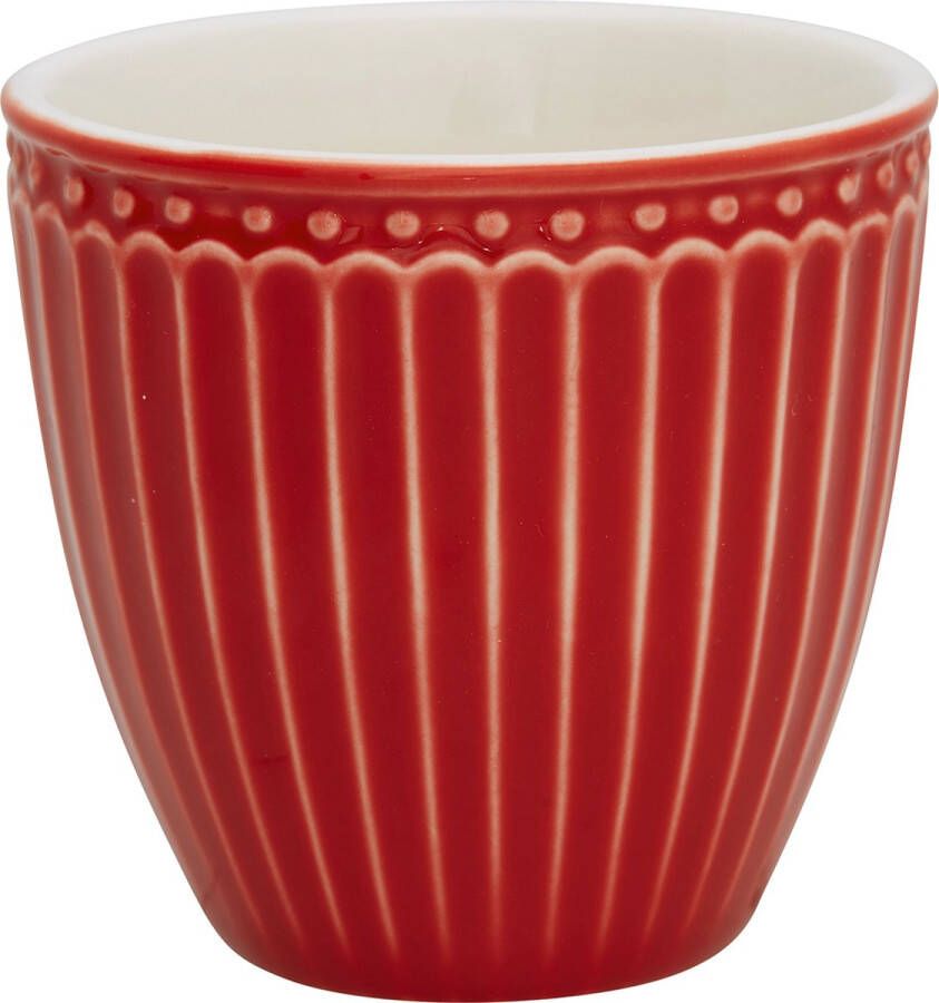 Greengate Espressokopje (mini latte cup) Alice rood 125 ml H 7 cm Ø 7 cm