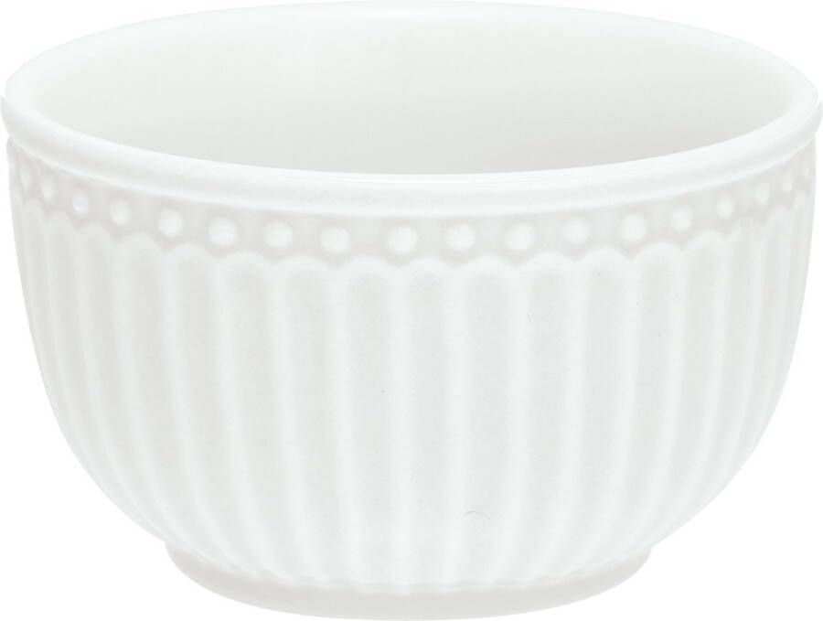 GreenGate Mini schaaltje (dipschaaltje) Alice wit 150 ml H 5 cm Ø 8.5 cm