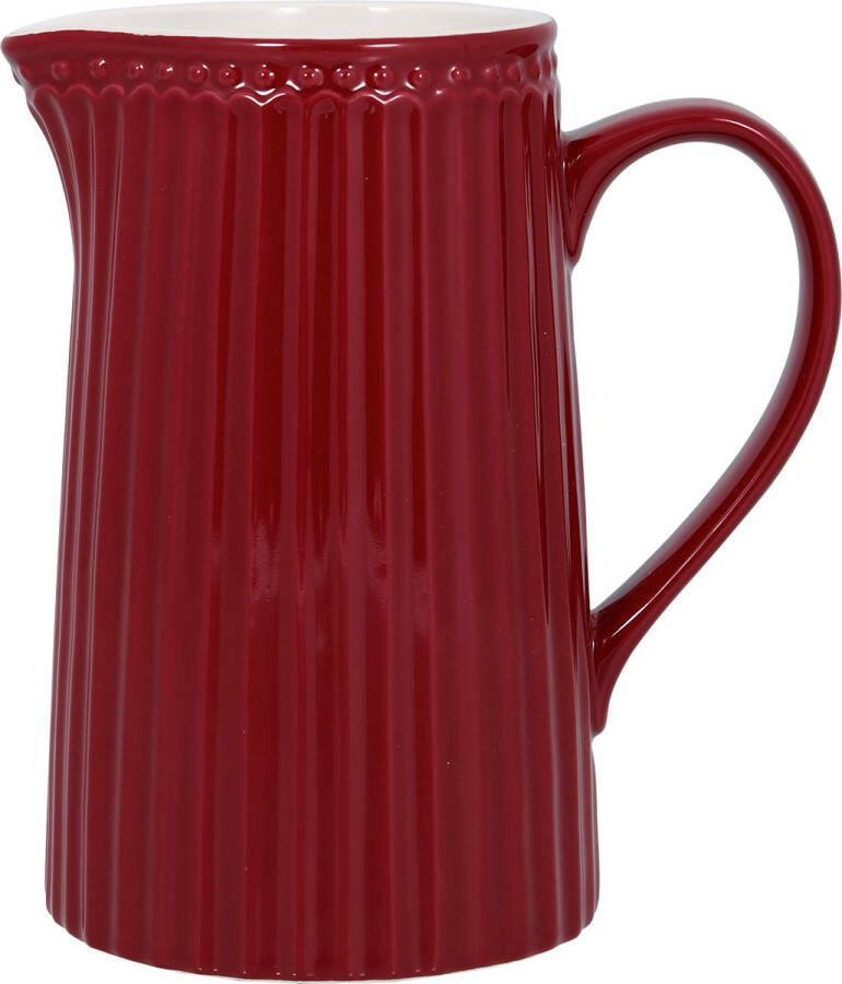 GreenGate Schenkkan Waterkan Alice Claret rood (1 liter) H 17.6 cm