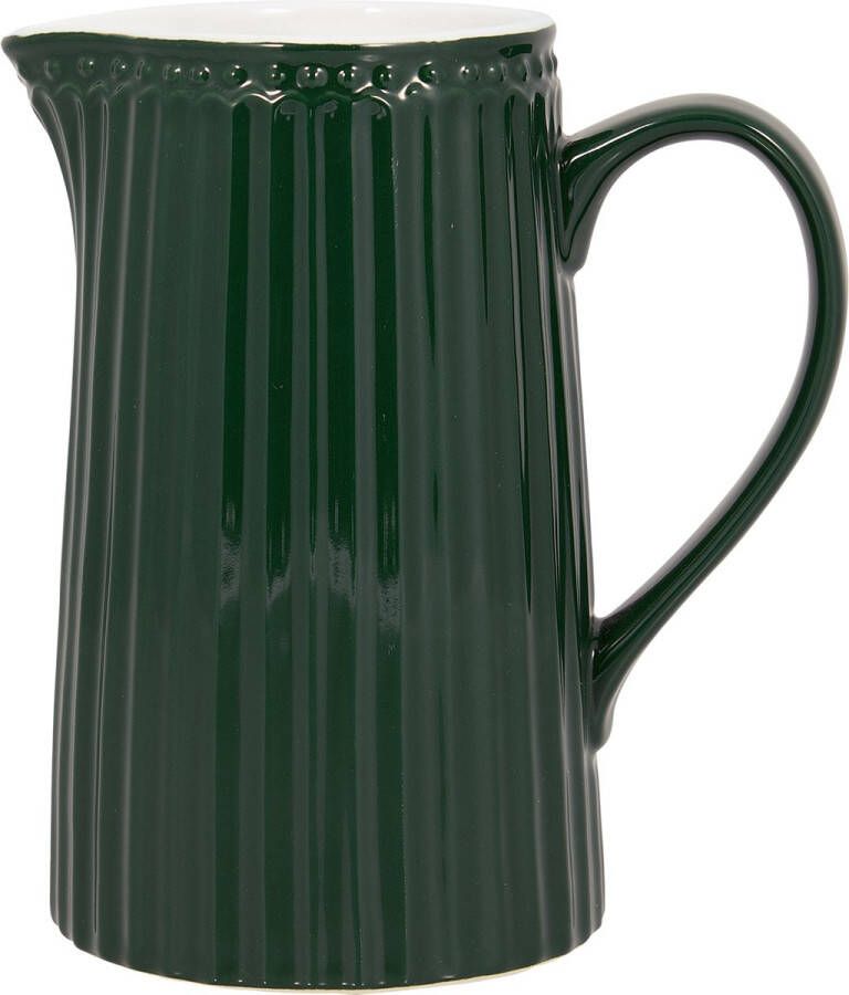 GreenGate Schenkkan Waterkan Alice Pinewood groen (1 liter) Donkergroene Kan