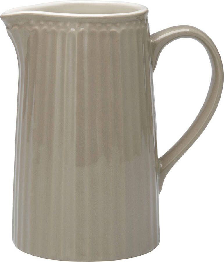 GreenGate Schenkkan Waterkan Alice warm grijs (1 liter) H 17.6 cm