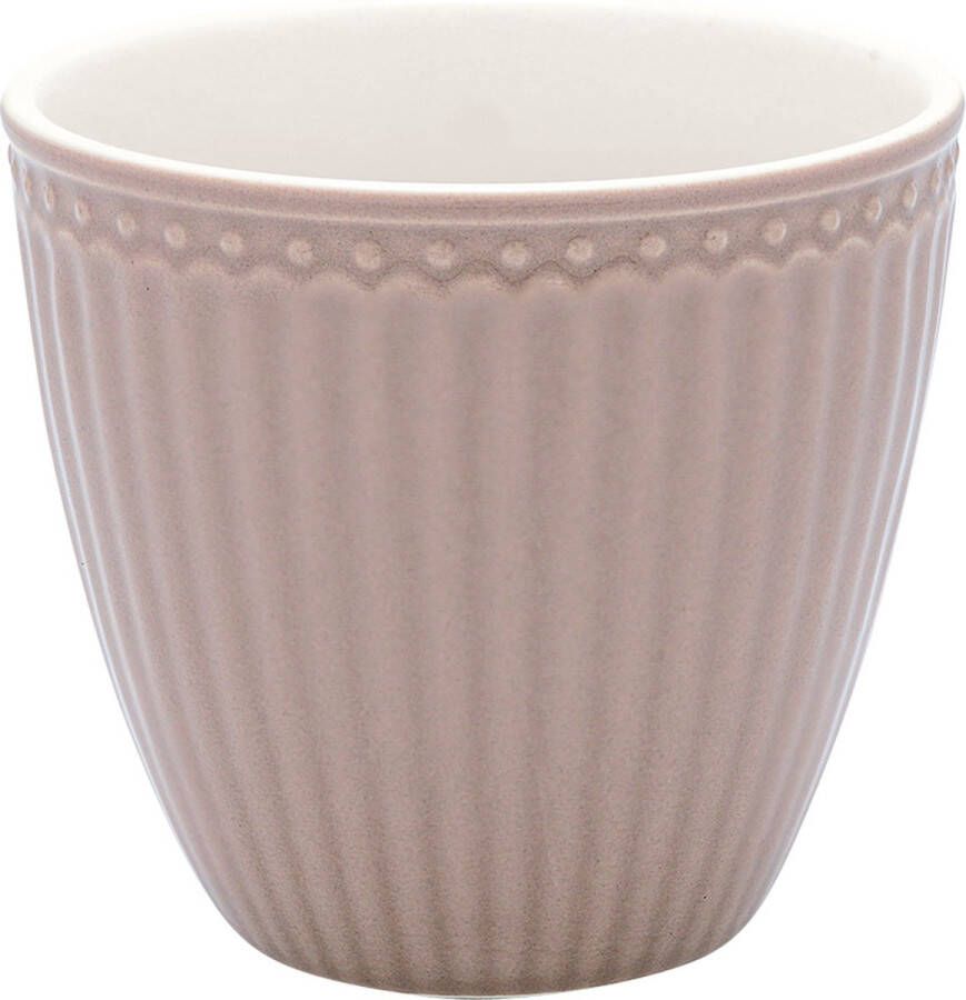 Greengate Set van 6x Stuks Beker (latte cup) Alice hazelnut bruin 300ml Ø 10cm