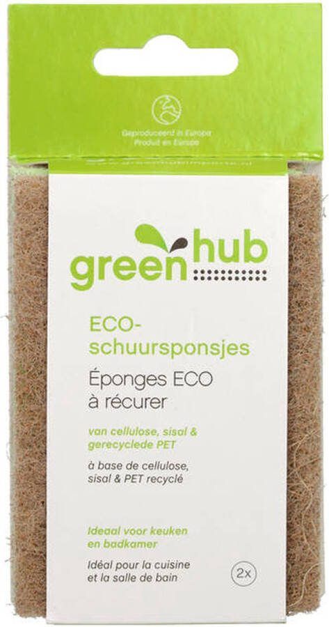 Greenhub Eco Schuursponsjes 2 Stuks