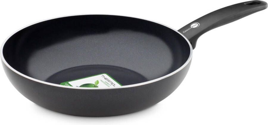 GreenPan Cambridge wokpan 28cm zwart inductie PFAS-vrij