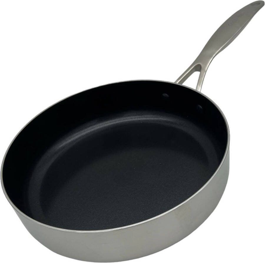 GreenPan Geneva 24 CM Sauteerpan Hapjespan Pfas Vrij Alle Warmtebronnen 2.6 Liter