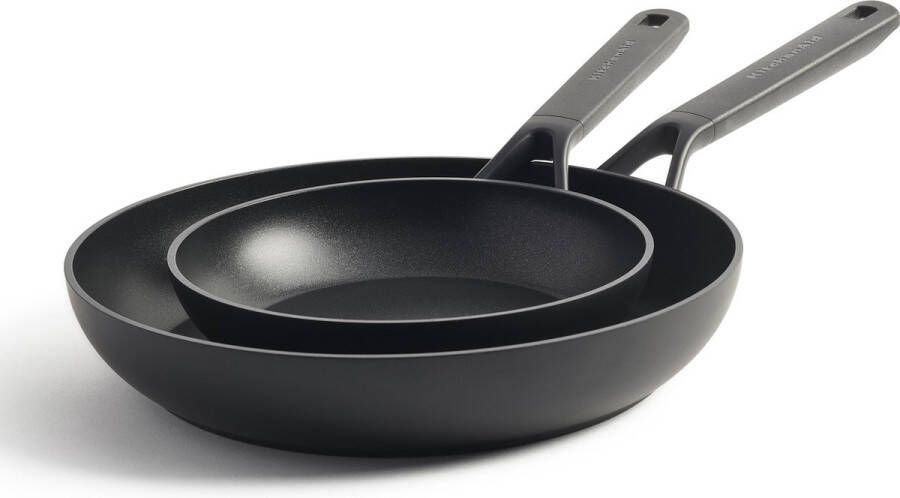 GreenPan KitchenAid Classic Aluminium koekenpannenset 2-delig ø20+28cm zwart inductie