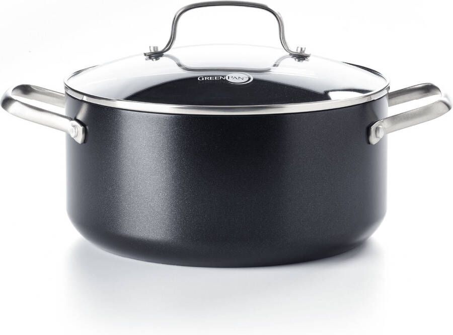 GreenPan Kookpan met deksel Copenhagen Zwart ø 20 cm 3.3 liter