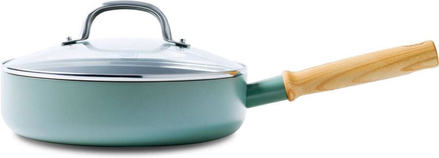 Greenpan Hapjespan met deksel Mayflower ø 24 cm 2.6 liter keramische anti-aanbaklaag