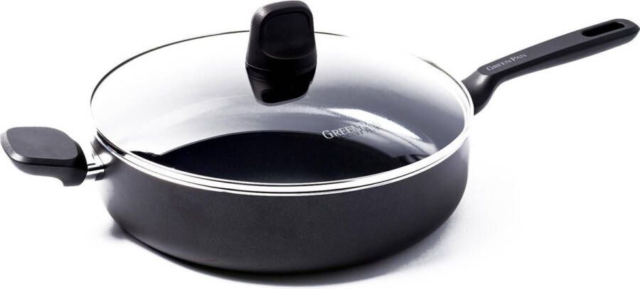 GreenPan Memphis hapjespan 28cm zwart inductie PFAS-vrij