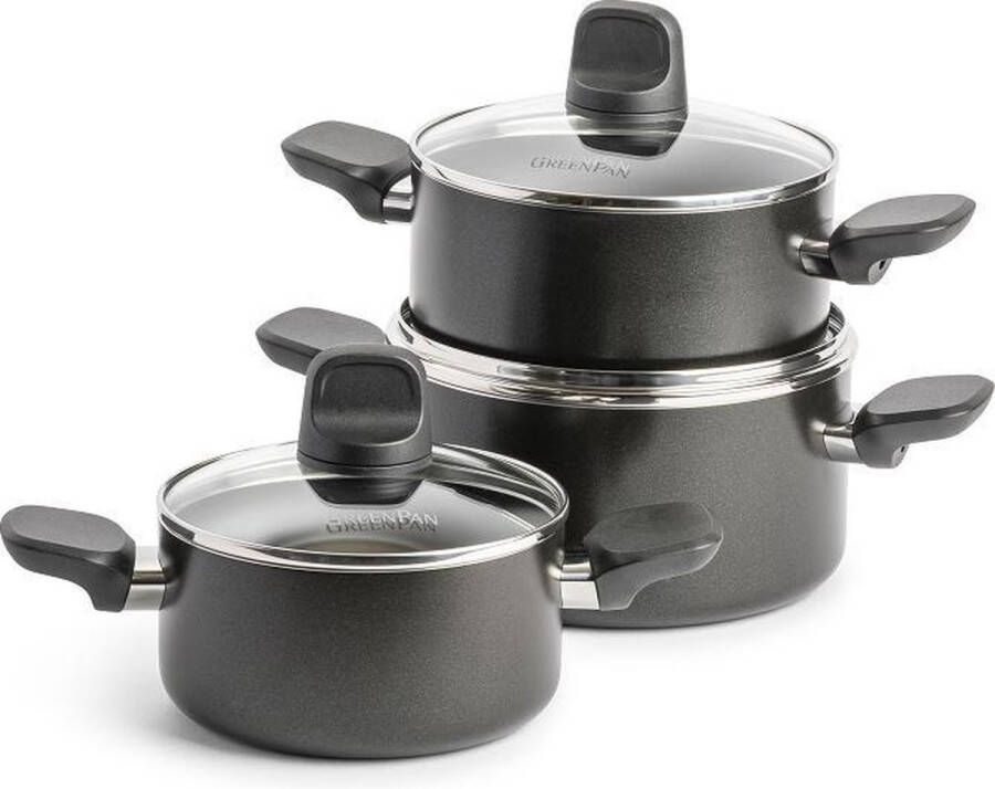 GreenPan Memphis Keramische Pannenset 3-delig PFAS-vrij