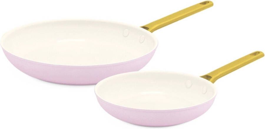 GreenPan Padova Blush Pink 2-delige pannenset 20cm + 26cm