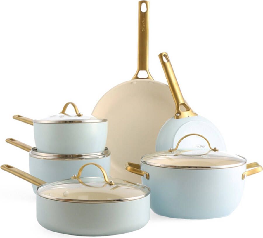 GreenPan Padova Light Blue 10-delige pannenset