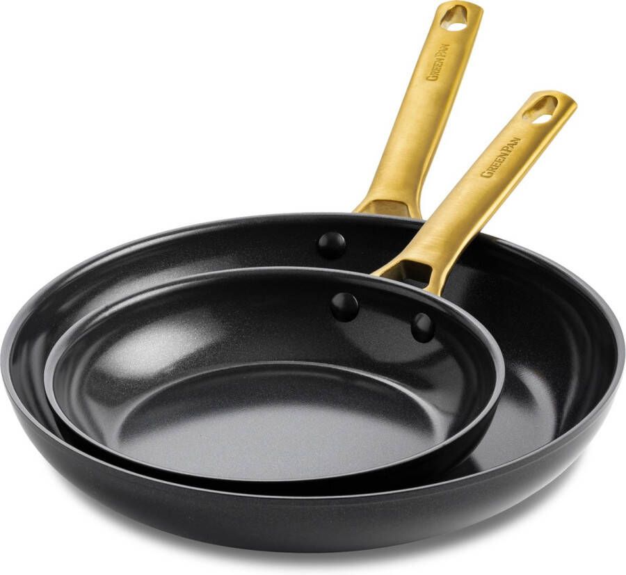 GreenPan Padova Reserve Black Gold 2-delige koekenpannenset 20 en 28cm -PFAS-vrij