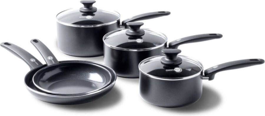 GreenPan Pannenset Cambridge Infinity Black 5-Delig