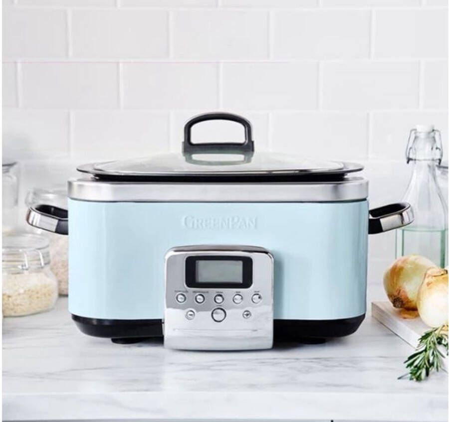 GreenPan slowcooker 6L blue haze