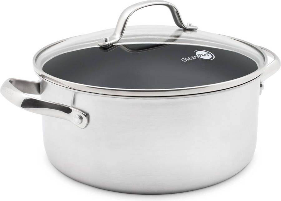 GreenPan Venice Soeppan ø 24 cm 4 91 Liter Zilverkleurig