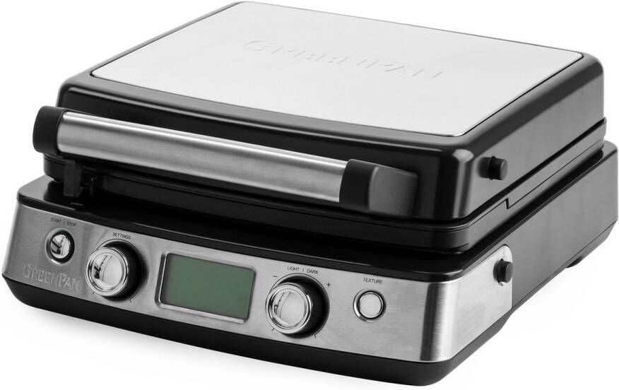 Greenpan Wafelijzer Black inclusief 2 sets wafelplaten keramische anti-baklaag - Foto 2