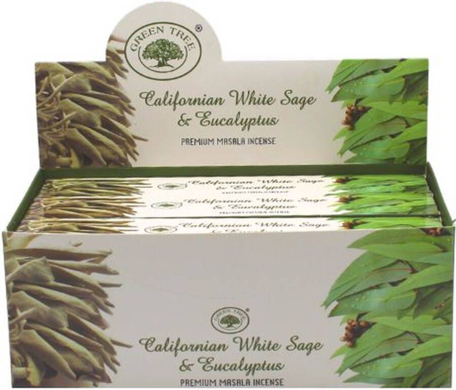 Greentree Green Tree Californian White Sage & Eucalyptus Wierook (2xpakjes van 15 gr)