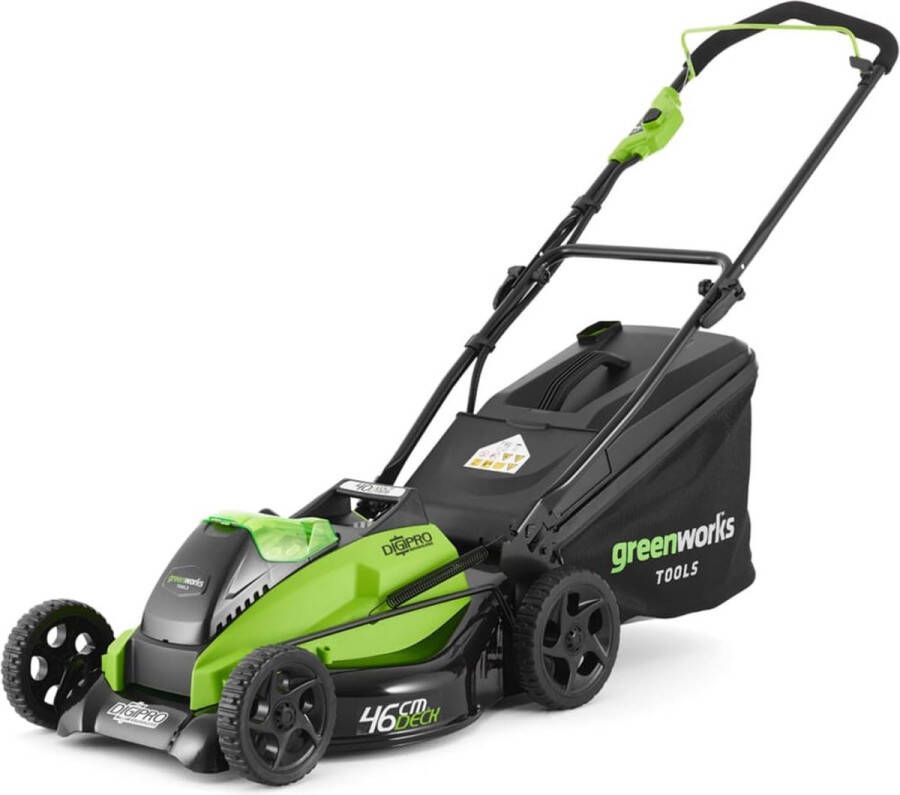 Greenworks GD40LM45 Accu grasmaaier 40 Volt Lithium-Ion gazonmaaier 45 cm maaibreedte