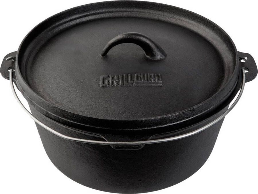 Grill Guru Cast Iron Dutch Oven Gietijzeren pan met deksel Medium 23cm