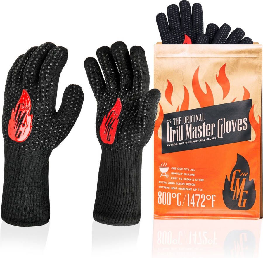 Grill Master Gloves The Original oven handschoen hittebestendig tot 800 graden celsius grill handschoen Aramid oven gasfornuis koken vaderdag cadeautip