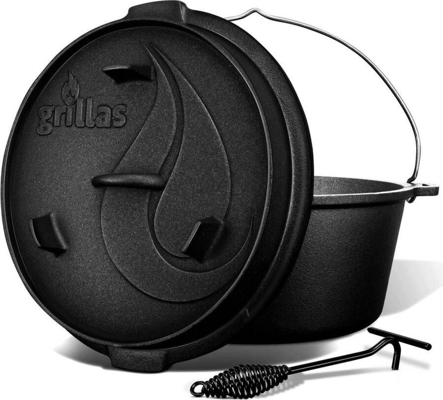 Grillas Dutch Oven 9L BBQ pan gietijzer