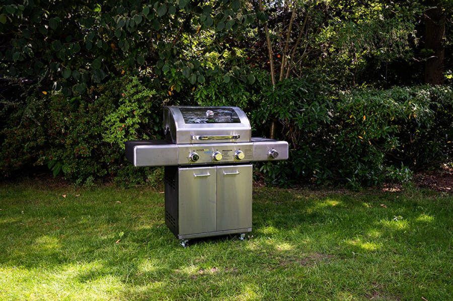 GrillluxePrime GrilluxePrime gasbarbecue 3 branders met gietijzeren kookplaat