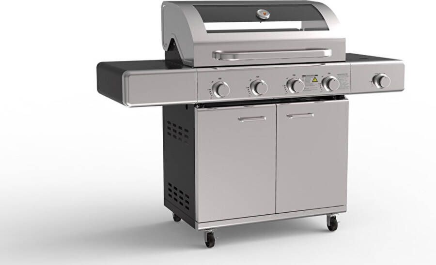 GrillluxePrime GrilluxePrime gasbarbecue 4 branders met gietijzeren kookplaat