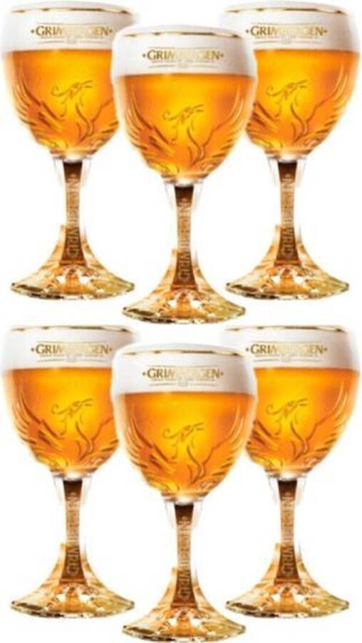 Grimbergen Bierglazen 33cl Set van 6 stuks