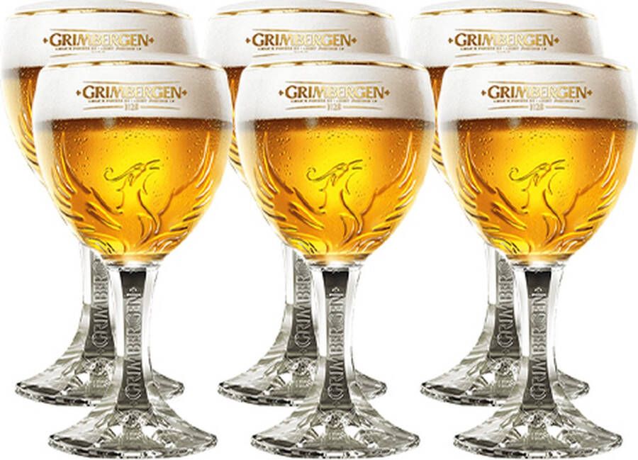 Grimbergen Bierglazen op Voet 250 ml 6 stuks