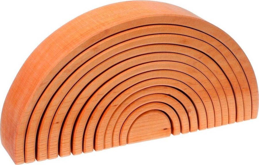 Grimm's Regenboog 12-delig Naturel houten speelgoed 10669