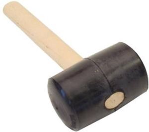 Talen Tools Rubber hamer hard 1500 gram met houten steel