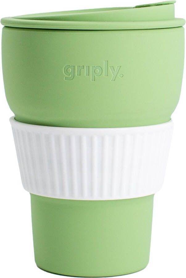 Griply to go Opvouwbare koffiebeker Summer green 355ml