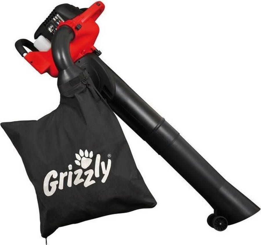 Grizzly Tools Bladblazer BLSB 3030 – benzine 1.0kW – Blazen 300 km h – Zuigen 10 5 m³ min – versnipperen Incl. 40L opvangzak