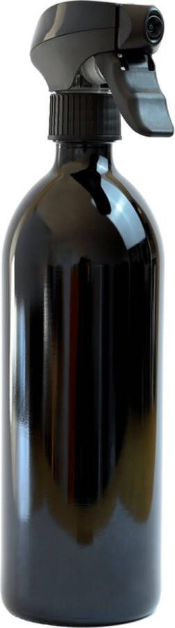 Groeikruid Plantenspuit | 500 ml violet glas | met zwarte spraykop | plantensproeier | verstuiver | spray bottle | waterverstuiver
