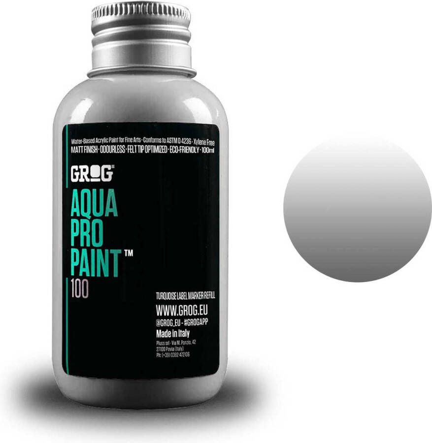 Grog Aqua Pro Paint Acrylverf op waterbasis 100ml Burning Chrome
