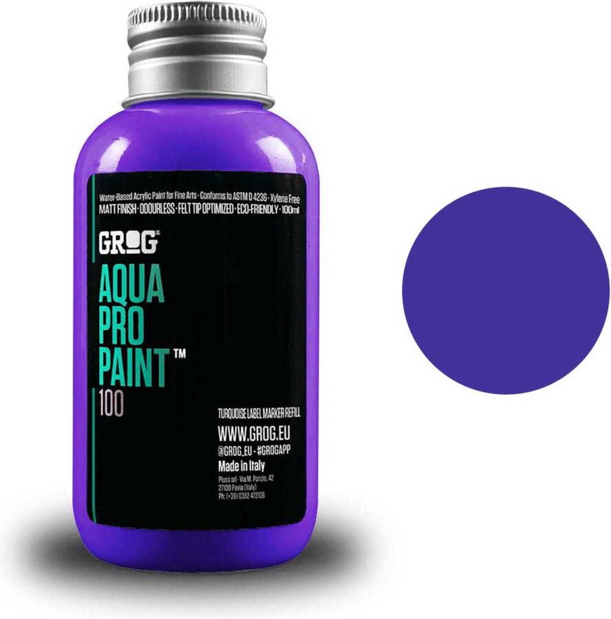 Grog Aqua Pro Paint Acrylverf op waterbasis 100ml Goldrake Purple